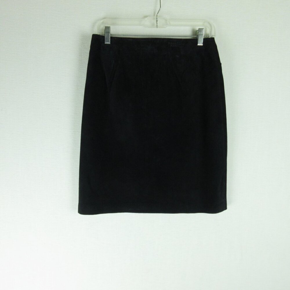 Mossimo Supply Co. Black Genuine Suede Pencil Skirt Size 4 Vintage Y2K - Picture 5 of 9